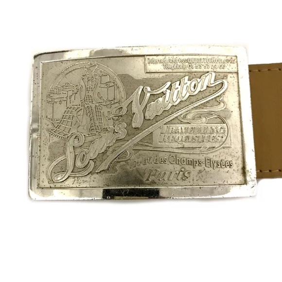 Authentic Louis Vuitton Ceinture Jeans Leather 80cm Mens Belt - Picture 4 of 8